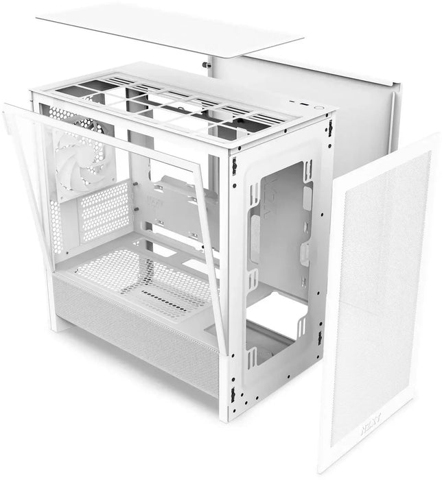 NZXT H3 Flow 2025 All White Micro-ATX Tower Case