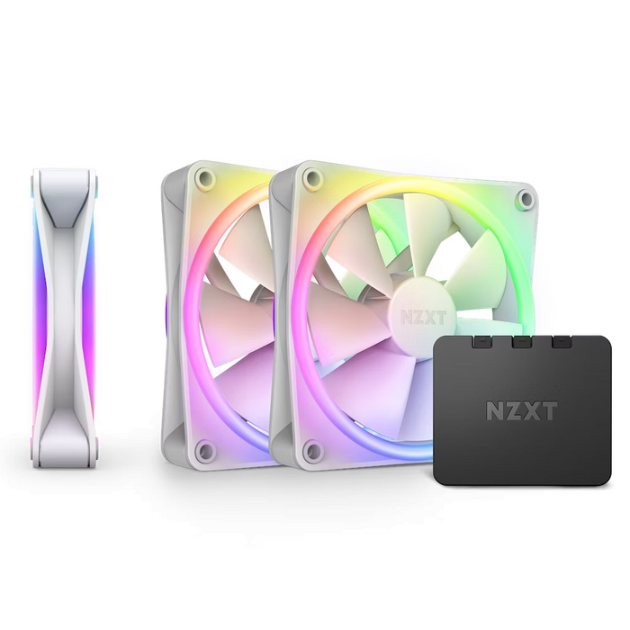 Set of fans NZXT F120 RGB Duo White 3pcs + RGB Controller