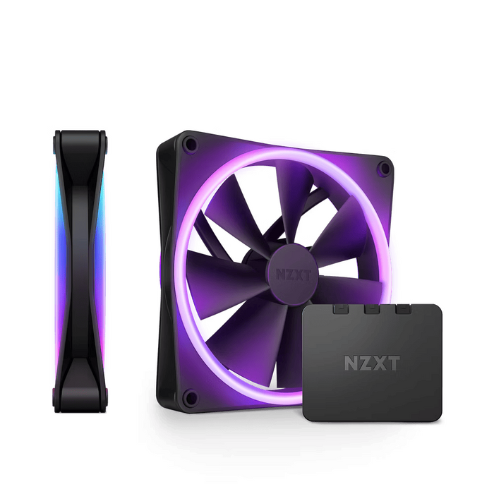 Set of fans NZXT F140 RGB Duo Black 2pcs, RGB Controller