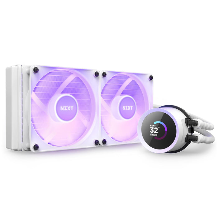 CPU Cooler NZXT Kraken 240 RGB White, LCD Display