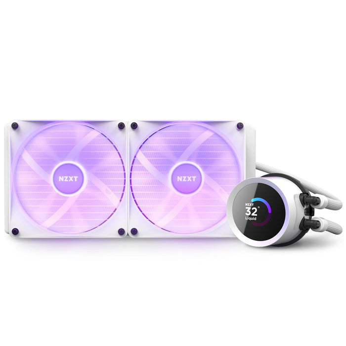 CPU Cooler NZXT Kraken 280 RGB White, LCD Display