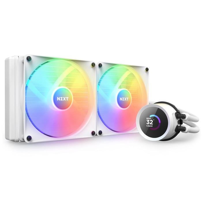 CPU Cooler NZXT Kraken 280 RGB White, LCD Display