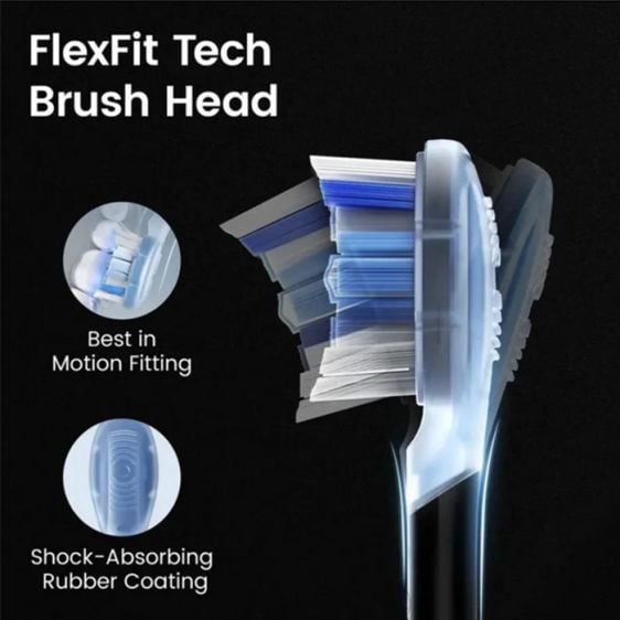 Electric toothbrush Oclean X Ultra 20, AI voice assistant, 84000 rpm, Wi-Fi, Bluetooth, Black