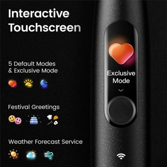 Electric toothbrush Oclean X Ultra 20, AI voice assistant, 84000 rpm, Wi-Fi, Bluetooth, Black
