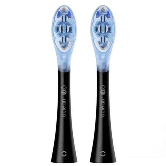 Set of 2 replacement heads for electric toothbrush Oclean Ultra Clean Brush Head, Hard, Black