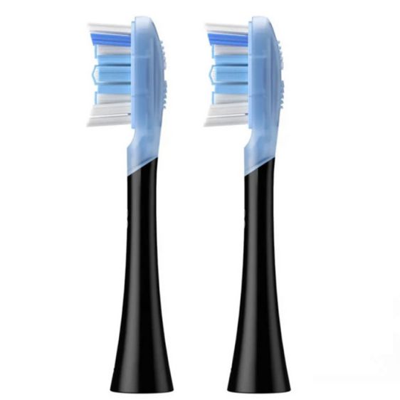 Set of 2 replacement heads for electric toothbrush Oclean Ultra Clean Brush Head, Hard, Black