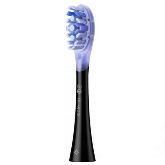 Set of 2 replacement heads for Oclean Ultra White electric toothbrush, Hard, Black