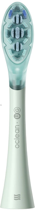 Set of 2 replacement heads for electric toothbrush Oclean Ultra Gum Care Brush Head, Soft, Green