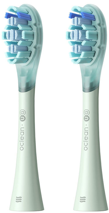 Set of 2 replacement heads for electric toothbrush Oclean Ultra Gum Care Brush Head, Soft, Green