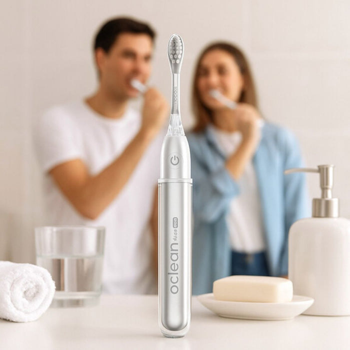 Electric toothbrush Oclean X Ease Pro, 2.5W, 72000 rpm, 5 modes, Timer, 90 days autonomy, Silver