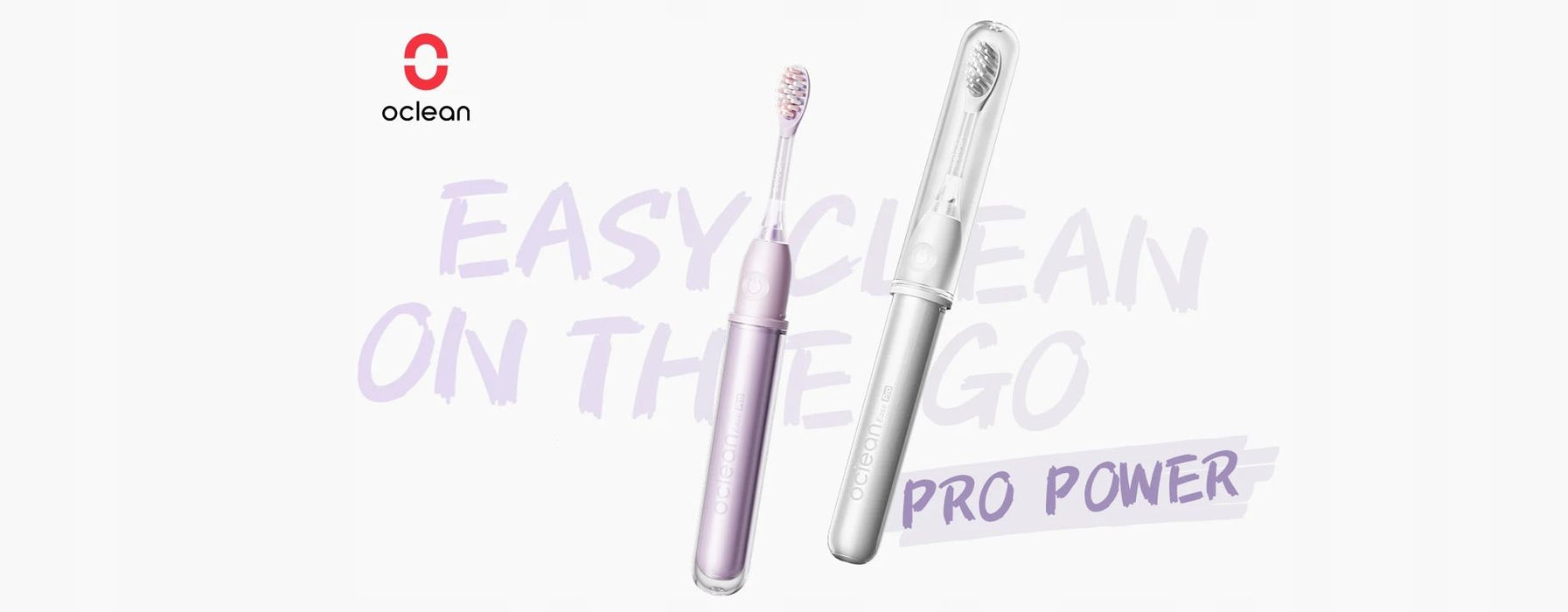 Electric toothbrush Oclean X Ease Pro, 2.5W, 72000 rpm, 5 modes, Timer, Autonomy 90 days, Purple