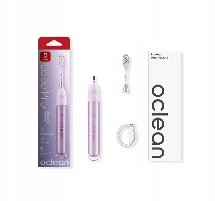 Electric toothbrush Oclean X Ease Pro, 2.5W, 72000 rpm, 5 modes, Timer, Autonomy 90 days, Purple