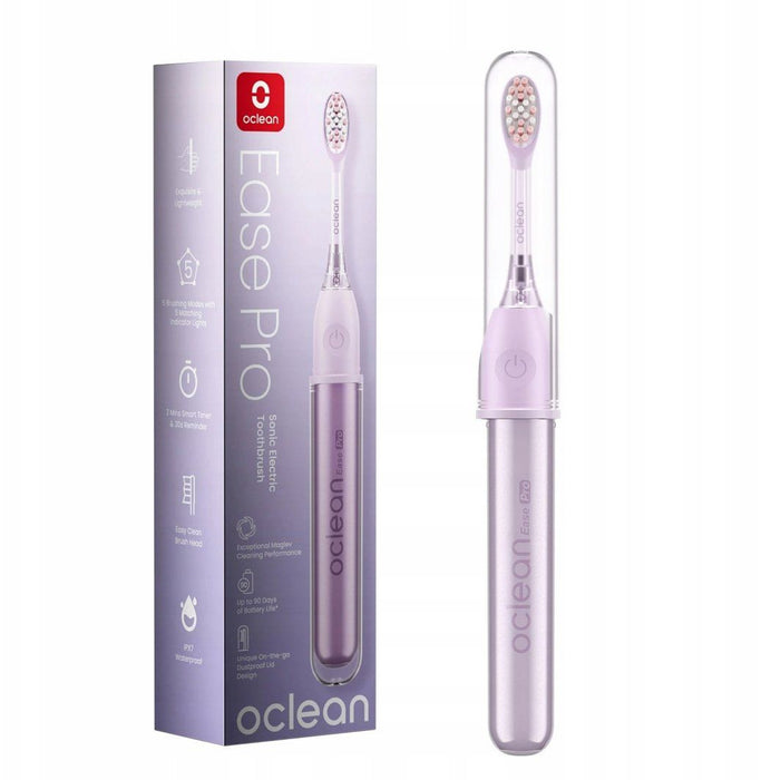 Electric toothbrush Oclean X Ease Pro, 2.5W, 72000 rpm, 5 modes, Timer, Autonomy 90 days, Purple