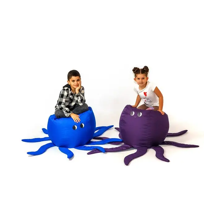 Octopus blue Sako bag pouffe L 80 x 80 cm - Poufs for children/youthPUF-DZI<<<Poufs and footrestsPUF<<<ActionPL