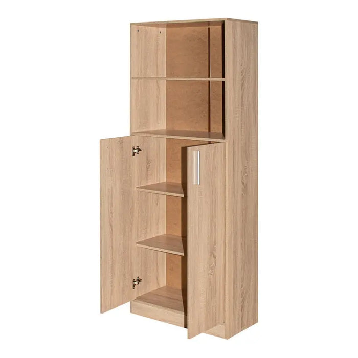 OFFICE SHELF WITH 2 DOORS AND 2 SHELVES EKO E10 70X185X34 CM. SONOMA OAK - Етажерки и рафтове<<<Мебели и обков<<<Мебели
