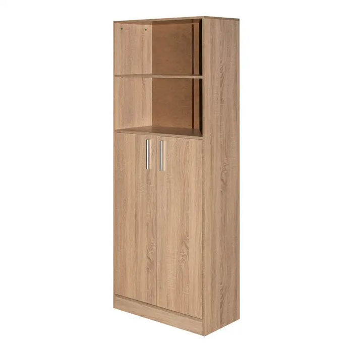 OFFICE SHELF WITH 2 DOORS AND 2 SHELVES EKO E10 70X185X34 CM. SONOMA OAK - Етажерки и рафтове<<<Мебели и обков<<<Мебели