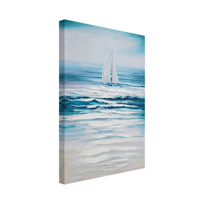 OIL PAINTING 50X70 CM. BOAT IN THE SEA - Картини<<<Декорации<<<Мебели и интериор<<<Praktiker