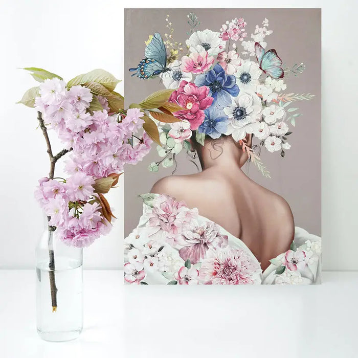 OIL PAINTING 50X70 CM GIRL WITH FLOWERS - Картини<<<Декорации<<<Мебели и интериор<<<Praktiker