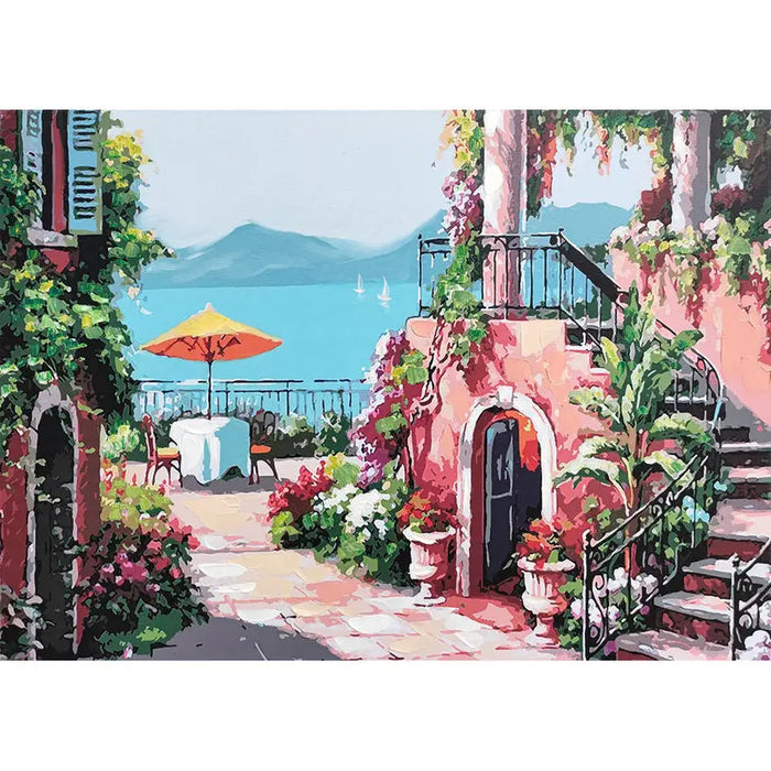 OIL PAINTING 50X70 CM. ITALIAN CAFE - Картини<<<Декорации<<<Мебели и интериор<<<Praktiker
