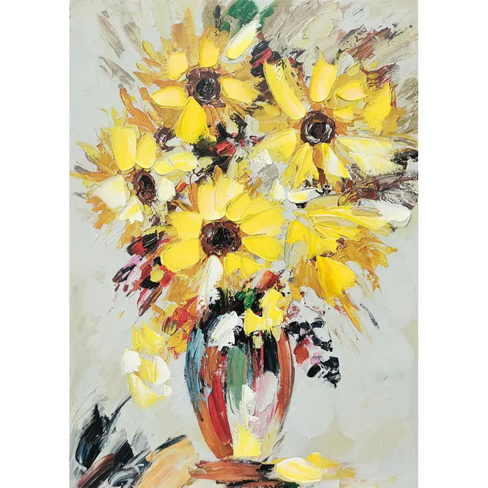 OIL PAINTING 50X70 CM. SUNFLOWERS AND FIELD FLOWERS - Картини<<<Декорации<<<Мебели и интериор<<<Praktiker