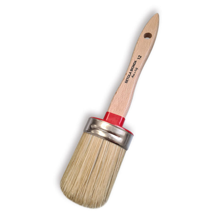 OVAL BRUSH WITH WOODEN HANDLE FOR CHALK PAINTS 45 MM OK No12