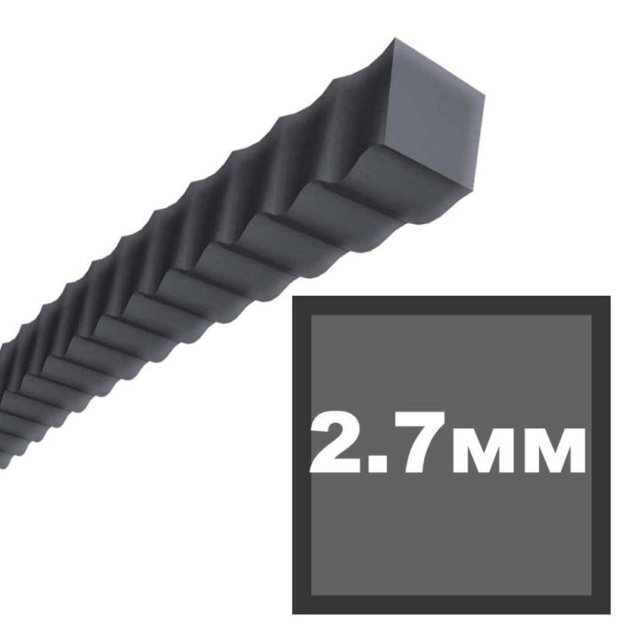 SQUARE CORD OLEOMAC PLATIN 2.7MM 15M