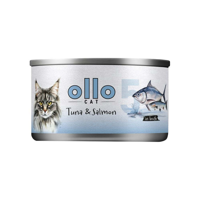 OLLO Cat nr 11 Tuna & Salmon in broth - wet cat food - 70g