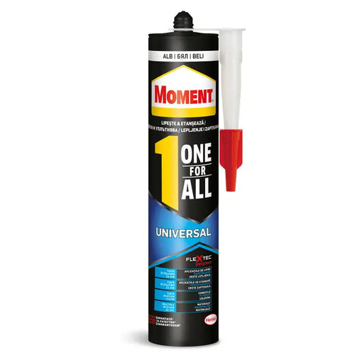 ONE FOR ALL UNIVERSAL ASSEMBLY ADHESIVE WHITE 389 G MOMENT - Лепила<<<Лепила и ленти<<<Бои и лакове<<<Praktiker