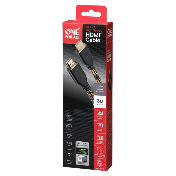 CABLE HDMI ULTRA HIGH SPEED 8K 3.0M ONE FOR ALL