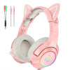 ONIKUMA K9 Pink RGB Gaming Headphones