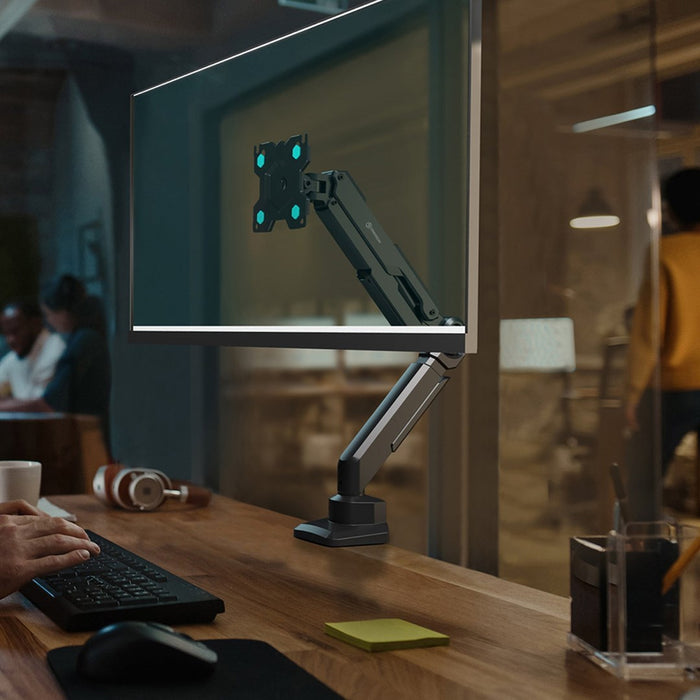 ONKRON G90-B Swivel and tilt desk mount for 13‘-34’ monitors, max. 10 kg, with rotation, black