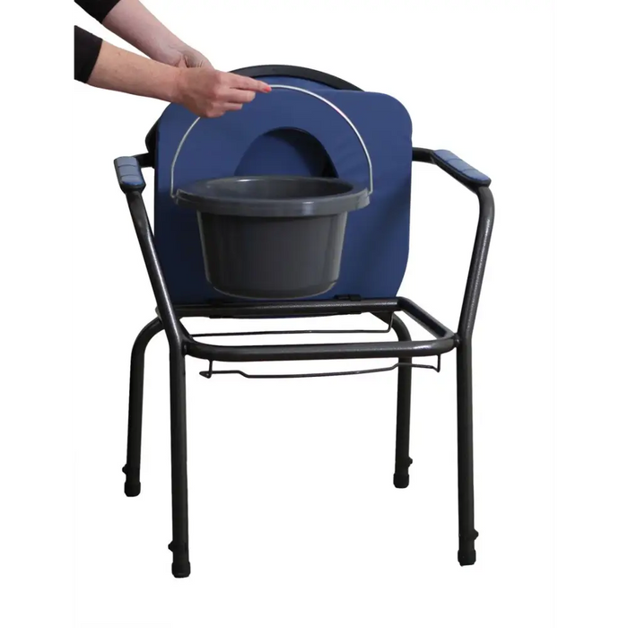 OPEN sanitary chair with height adjustment Navy blue - Toilet and shower trolleysLIT-WTP<<<Bathroom