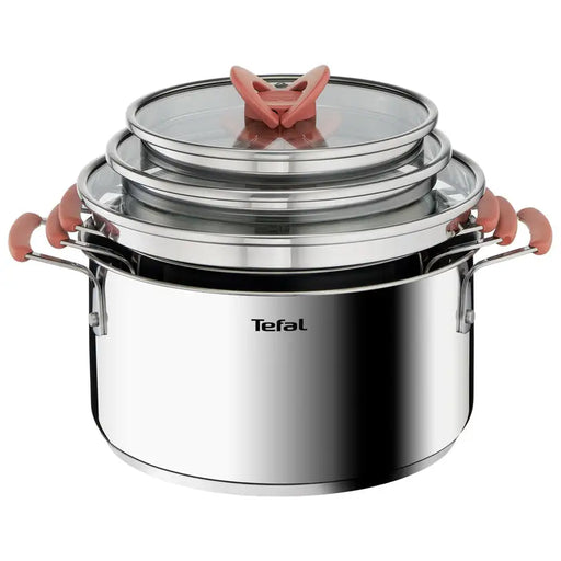 OPTISPACE 6-PIECE COOKWARE SET TEFAL G720S674 - Съдове за готвене<<<Домашни потреби<<<Кухня<<<Praktiker&&&Съдове за