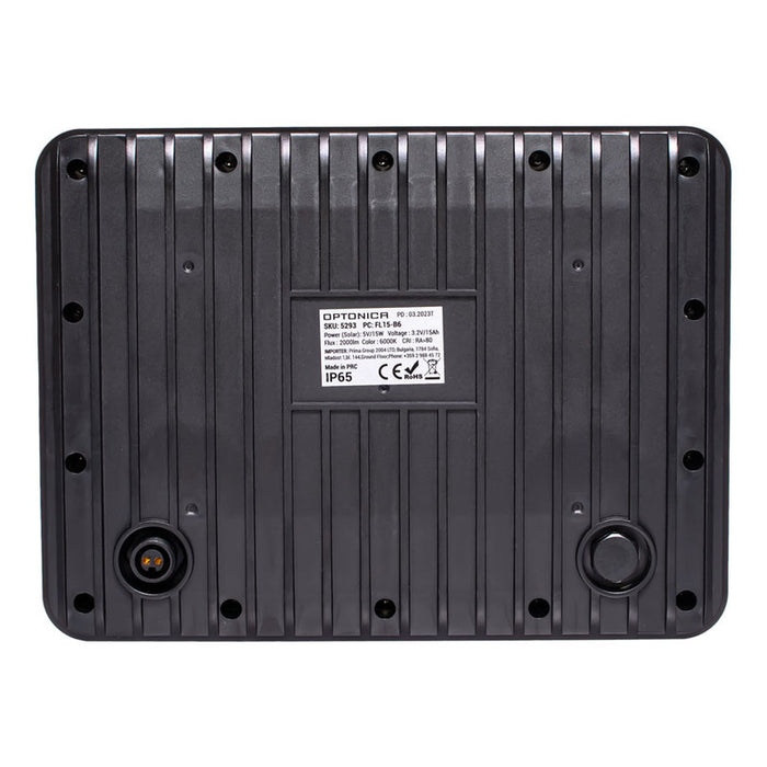 LED SOLAR FLOODLIGHT 15W 6000K 2000LM IP65 OPTONICA FLOODLIGHT