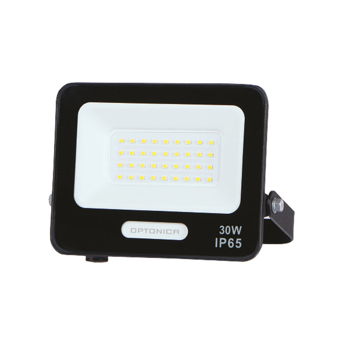 LED SPOTLIGHT 30W 6000K IP65 BLACK WITH CABLE 15CM OPTONICA