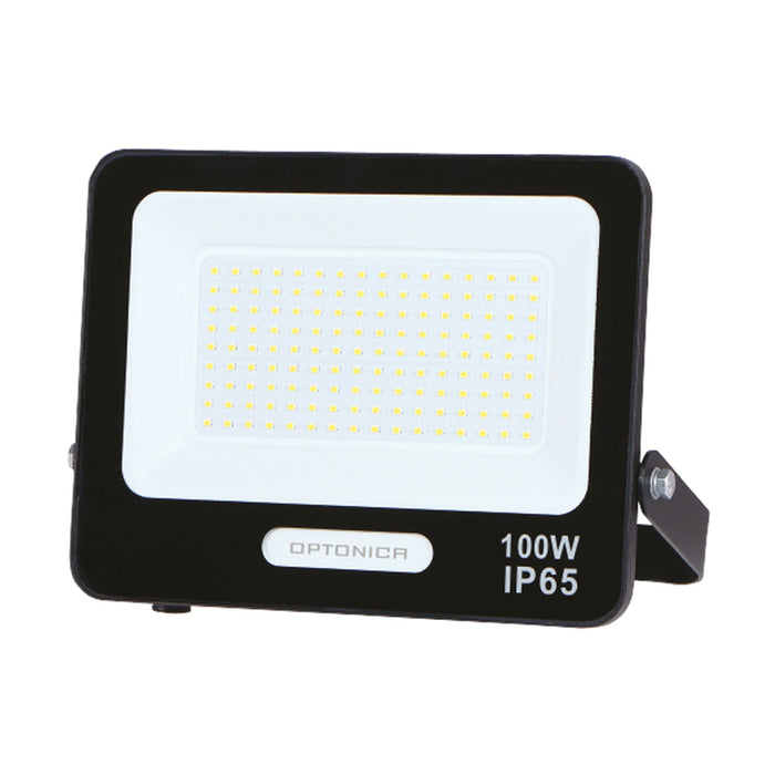 LED SPOTLIGHT 100W 4000K IP65 BLACK WITH CABLE 15CM OPTONICA