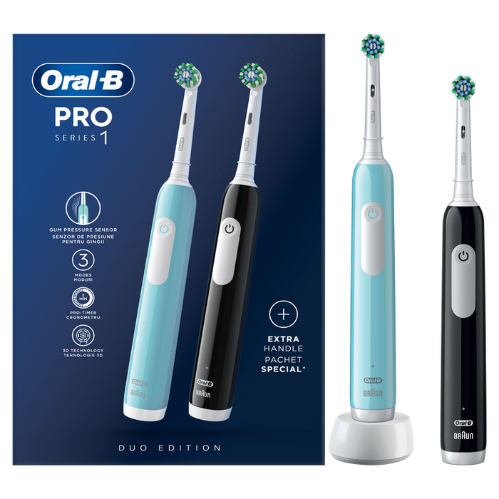 Electric toothbrush Oral B Pro1 Black+Blue
