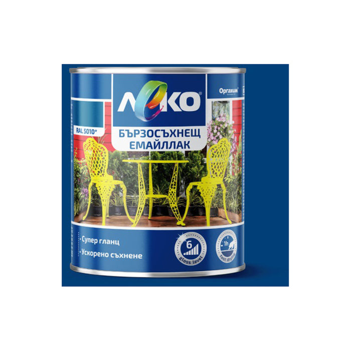 FAST DRYING ENAMEL RAL5010 ORGACHIM LEKO