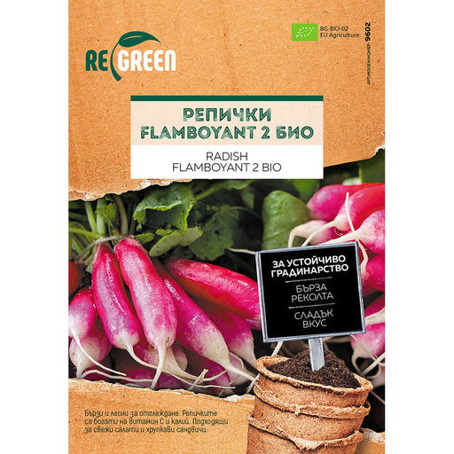 ORGANIC RADISH SEEDS FLAMBOYANT 2 REGREEN - Семена<<<Семена луковици и разсад<<<Градина<<<Praktiker