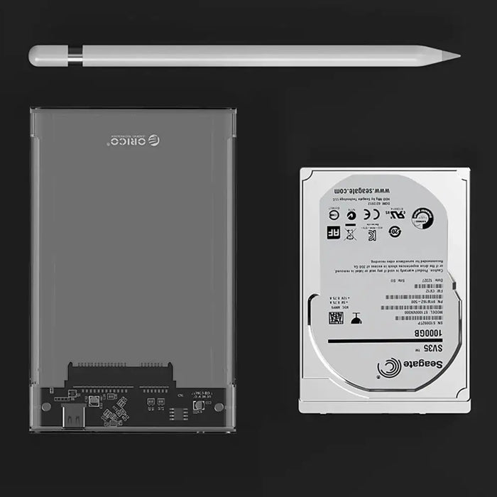 Orico 2139C3 2.5’’ HDD/SSD USB-C 5Gb/s Disk Drive - Transparent - Disk adapters<<<HurtelXML