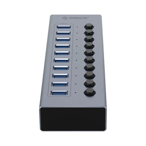Orico BT2U3-10AB Hub 10x USB-A 3.0 with switches - gray - USB hubs<<<HurtelXML