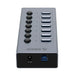 Orico BT2U3-7AB Hub 7x USB-A 3.0 with switches - gray - USB hubs<<<HurtelXML