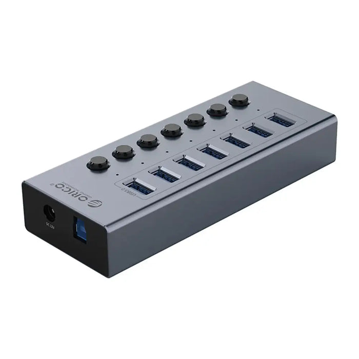 Orico BT2U3-7AB Hub 7x USB-A 3.0 with switches - gray - USB hubs<<<HurtelXML