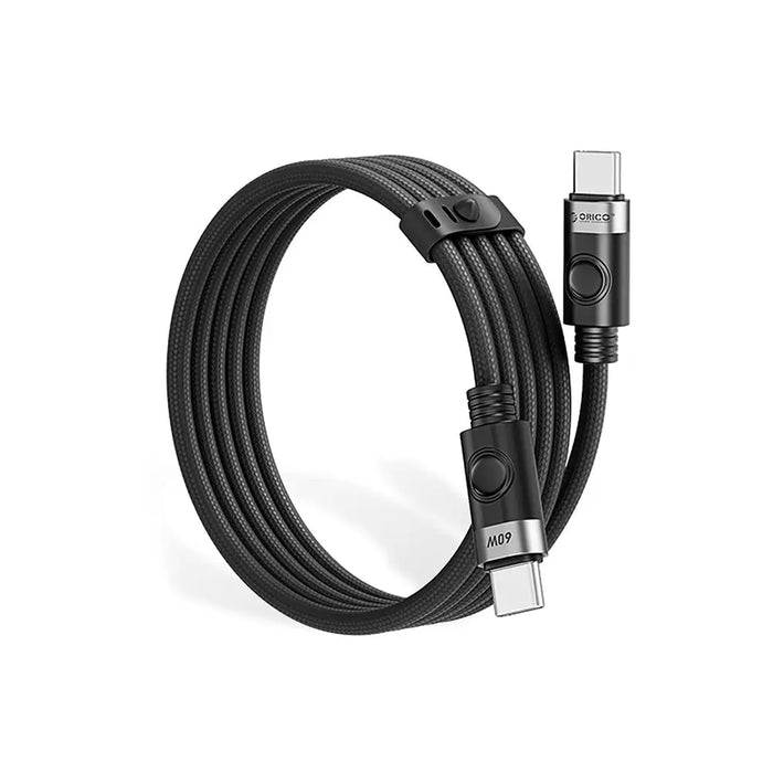 Orico CDX 60W 3A Power Delivery USB-C - USB-C 1m Cable - Black - Cell phone cables<<<HurtelXML