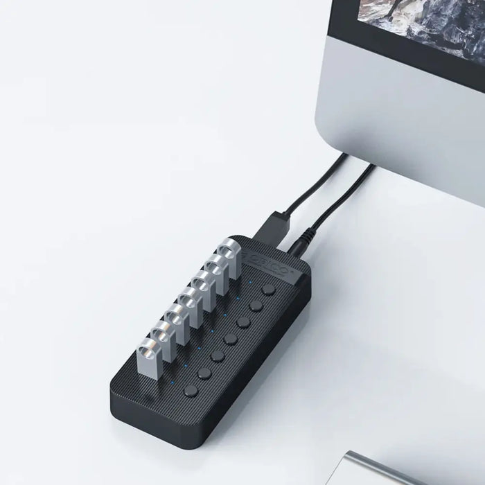 Orico CT2U3-13AB 13x USB-A 3.0 Hub with Switches - Black - USB hubs<<<HurtelXML