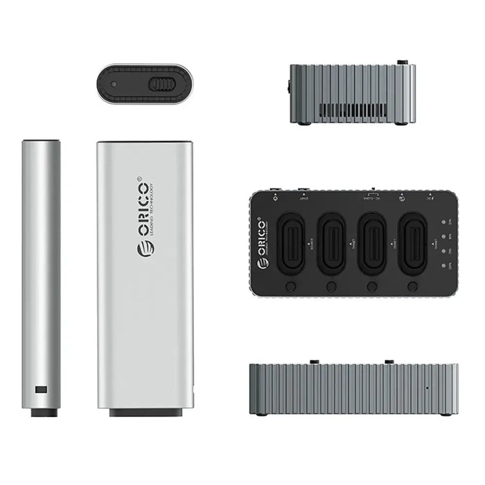 Orico IT48N-C 4-Disk Docking Station with M.2 NVME Clone Function - Gray - Disk adapters<<<HurtelXML