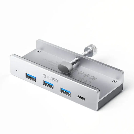 Orico MH4PC Hub Clamp-Mounted USB-C / 3x USB-A 3.0 + 1x USB-C 3.0 - Silver - USB hubs<<<HurtelXML