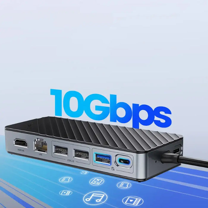 Orico OM28PR-G2 USB-C Docking Station with M.2 Drive Slot + 1 x USB-A 3.2 + 1x USB-C 3.2 + 2x USB-A 2.0 + 1x HDMI + 1x