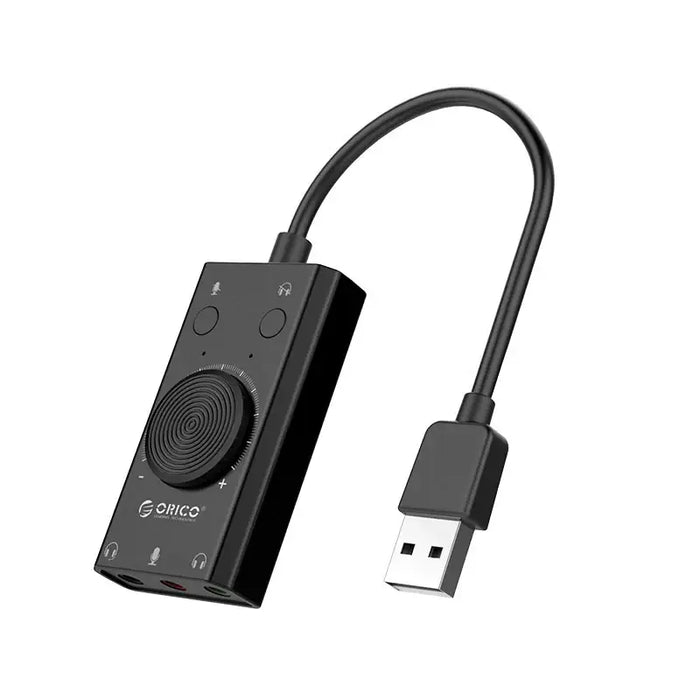 Orico SC2 External Multifunction Sound Card with USB-A - Black - Audio adapters<<<HurtelXML