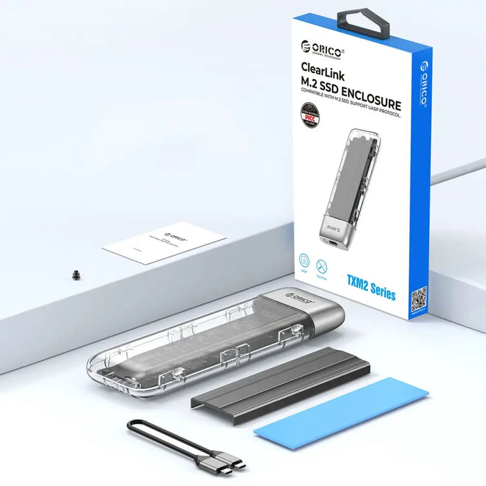 Orico TXM2-C3 M.2 NVME USB-C 3.2 10Gb/s Disk Drive - Gray - Disk adapters<<<HurtelXML